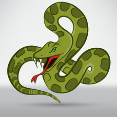 Illustration of Cartoon Snake