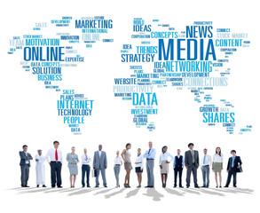 Social Media Internet Connection Global Communications Networkin