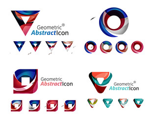 Universal abstract geometric shapes - business emblems