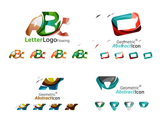 Universal abstract geometric shapes - business emblems