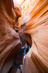 Girl Hiker in Peekaboo Gulch