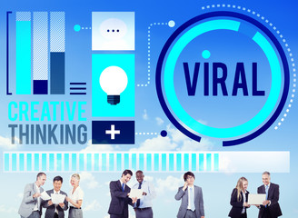 Viral Technology Global Communicatiion Sharing Concept