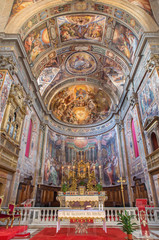 Fototapeta na wymiar Rome - The sanctuary of church Santo Spirito in Sassia