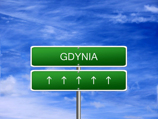 Obraz premium Gdynia City Poland Sign