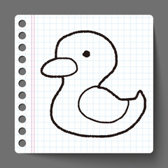 Doodle Yellow Duck