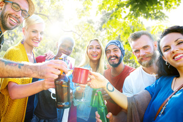 Friend Celebrate Party Picnic Joyful Lifestyle Drinking Concept