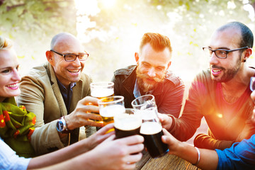 Diverse People Friends Hanging Out Drinking Concept