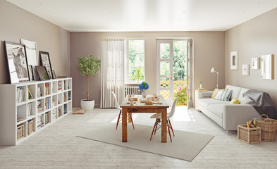 modern interior. 3d concept