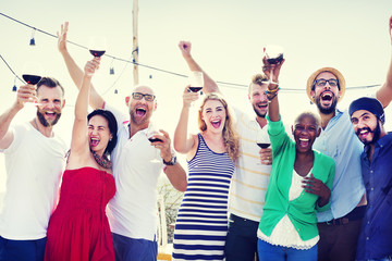 Fototapeta premium Friends Friendship Celebration Outdoors Party Concept