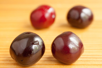 berry cherry on the board