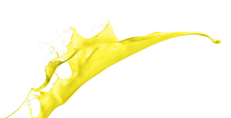 isolated yellow splash - obrazy, fototapety, plakaty