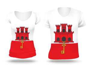 Flag shirt design of Gibraltar