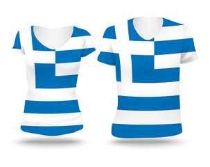 Flag shirt design of Greece