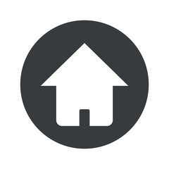 Monochrome round home icon