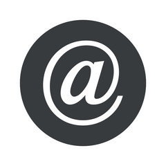 Monochrome round e-mail icon