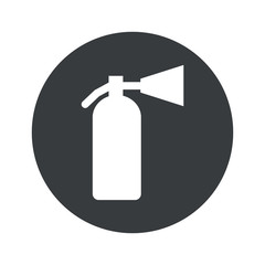 Monochrome round fire extinguisher icon