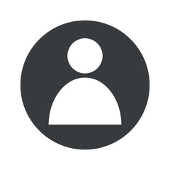 Monochrome round user icon