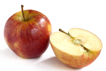 fresh red green apples