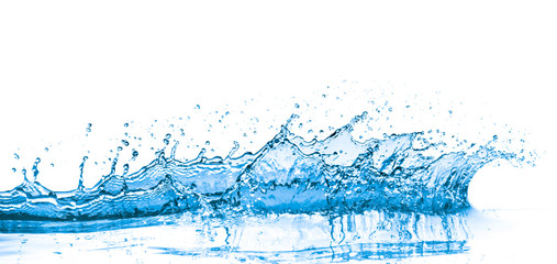 blue water splash, isolated