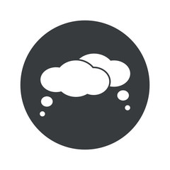 Monochrome round thoughts icon