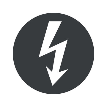 Monochrome round voltage icon