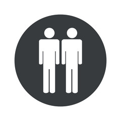 Monochrome round men icon