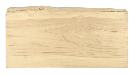 old plank wood isolated on white background