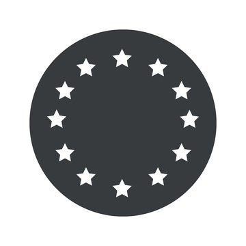 recommend clip art: Monochrome round European Union icon