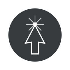 Monochrome round arrow cursor icon