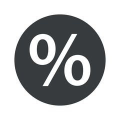 Monochrome round percent icon
