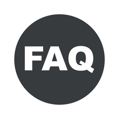 Monochrome round FAQ icon