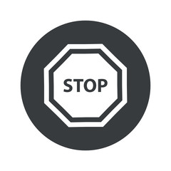 Monochrome round STOP icon