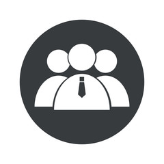 Monochrome round user group icon