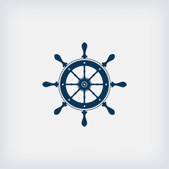 marine steering wheel vector icon