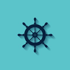 marine steering wheels l vector icon