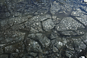 texture of crushed ice crack ice drift