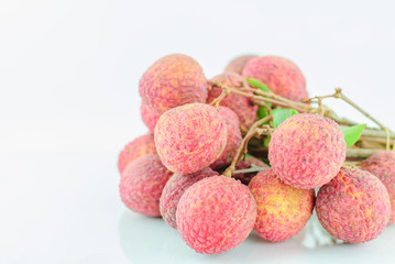 Red Litchi fruit isolated