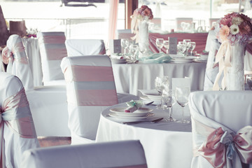 wedding table - colorized photo