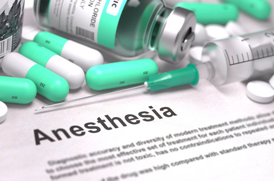 Anesthesia. Medical Concept with Blurred Background. 