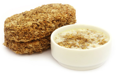 Oat cookies in milk