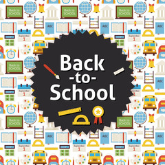 Flat Vector Back to School Background