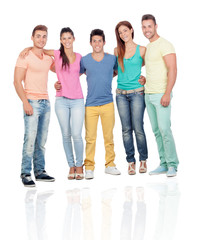 Obraz premium Casual young people isolated