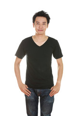 Fototapeta premium man with blank t-shirt