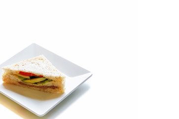 sandwich on white background