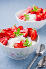 Fresh Yoghurt With Strawberries