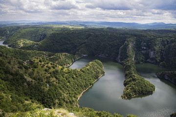 Fototapeta premium Wonderful canyon with the curving river. Special Reserve of Natu
