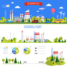 flat infographic plant