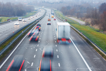 traffic on a highway