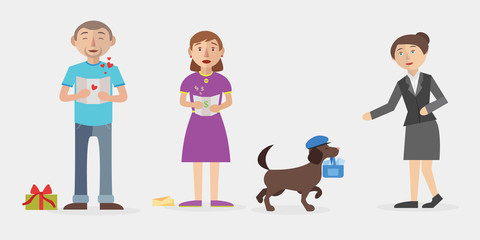 Delivery vector flat illustration