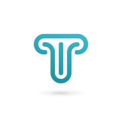 Obraz premium Letter T logo icon design template elements